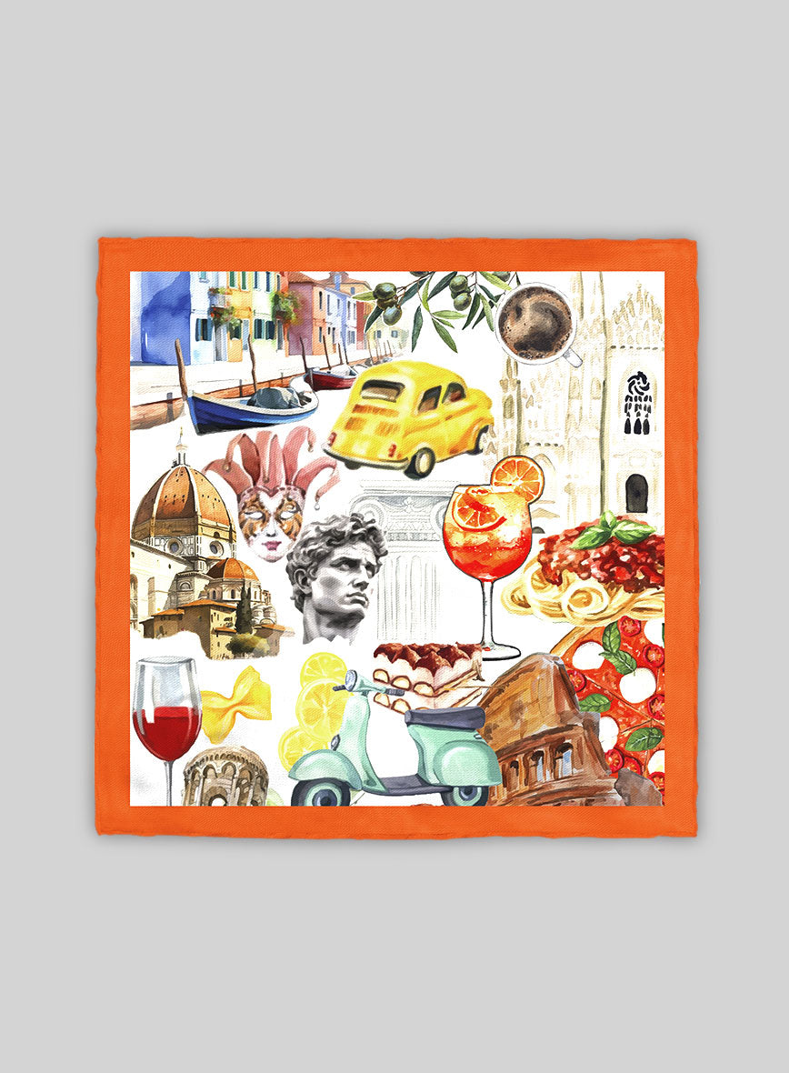 Italia Medley Silk Pocket Square - StudioSuits