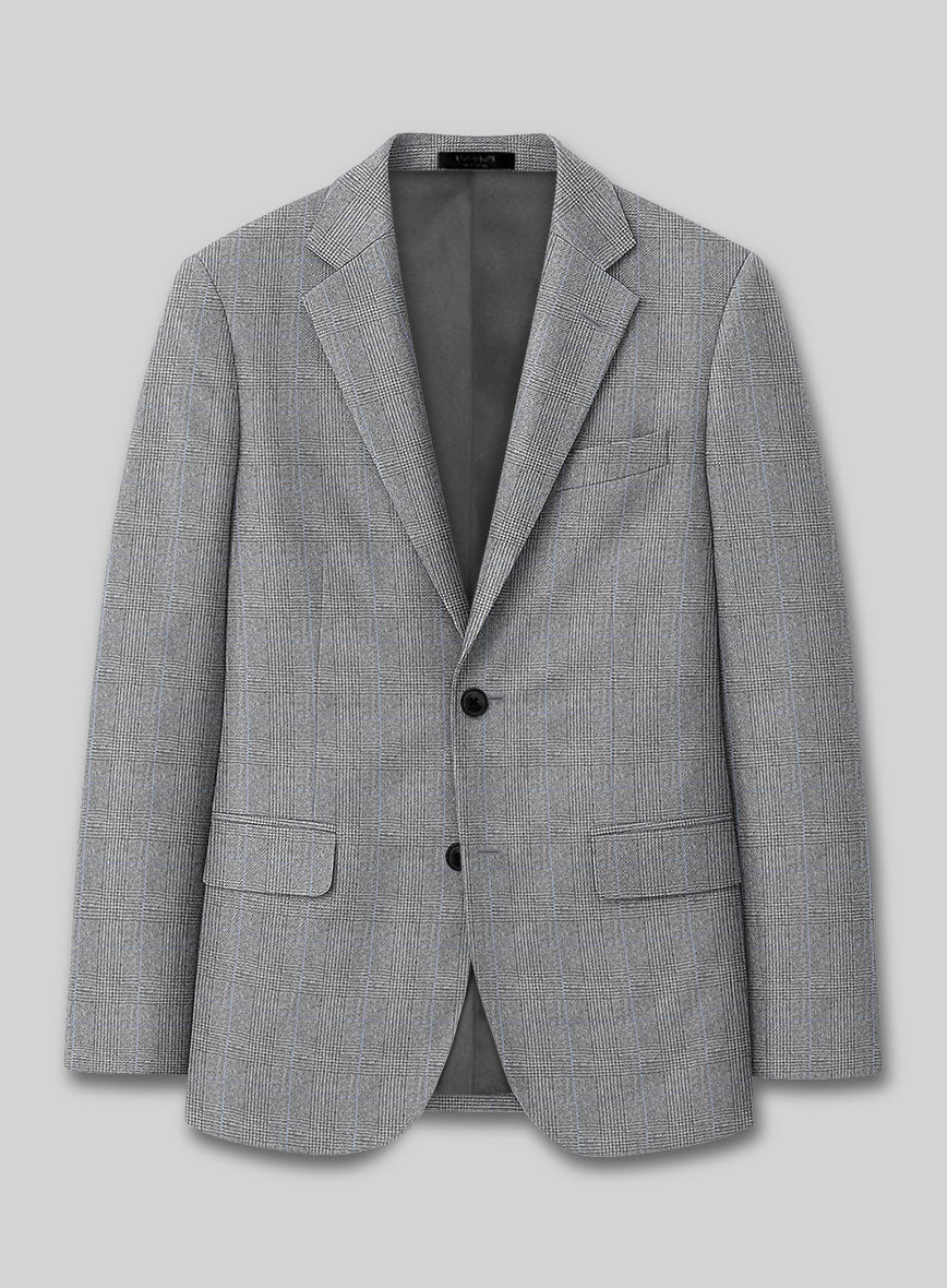 Italian Burta Gray Glen Flannel Suit - StudioSuits