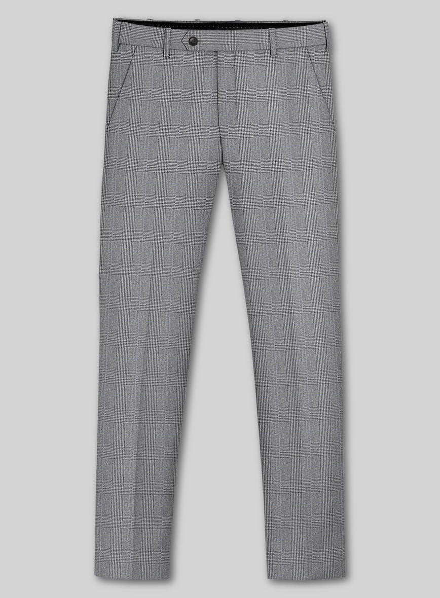 Italian Burta Gray Glen Flannel Suit - StudioSuits