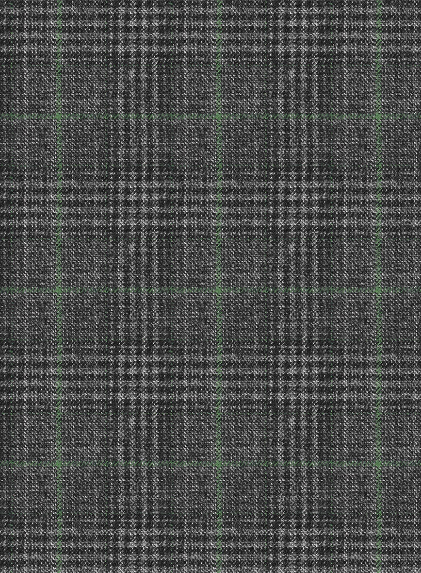 Italian Flick Gray Checks Flannel Suit - StudioSuits