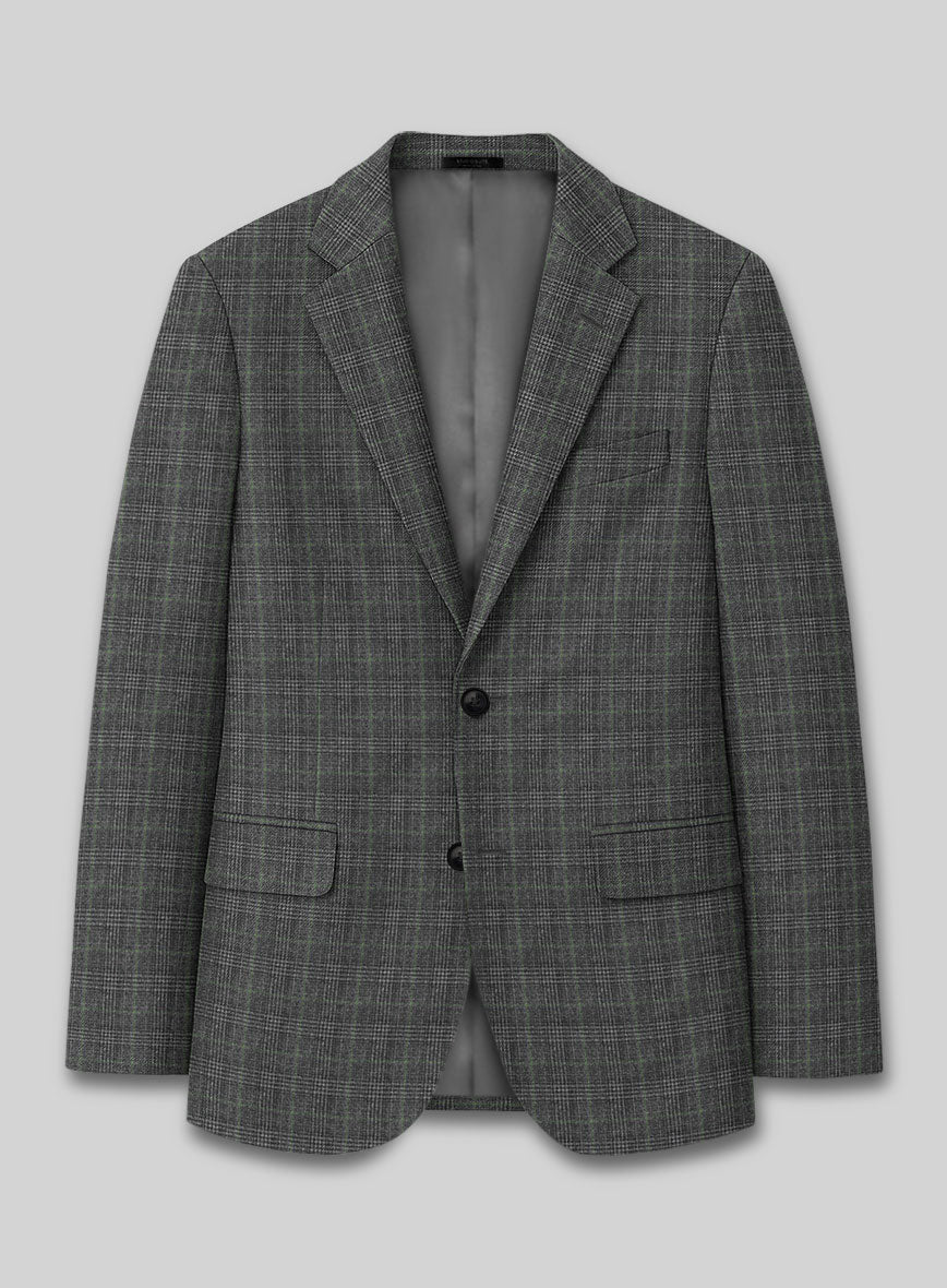 Italian Flick Gray Checks Flannel Suit - StudioSuits