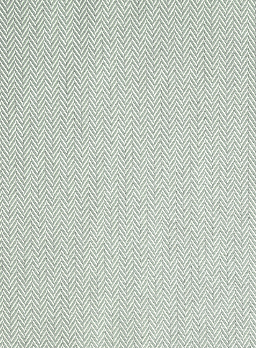 Italian Green Herringbone Shirt - StudioSuits