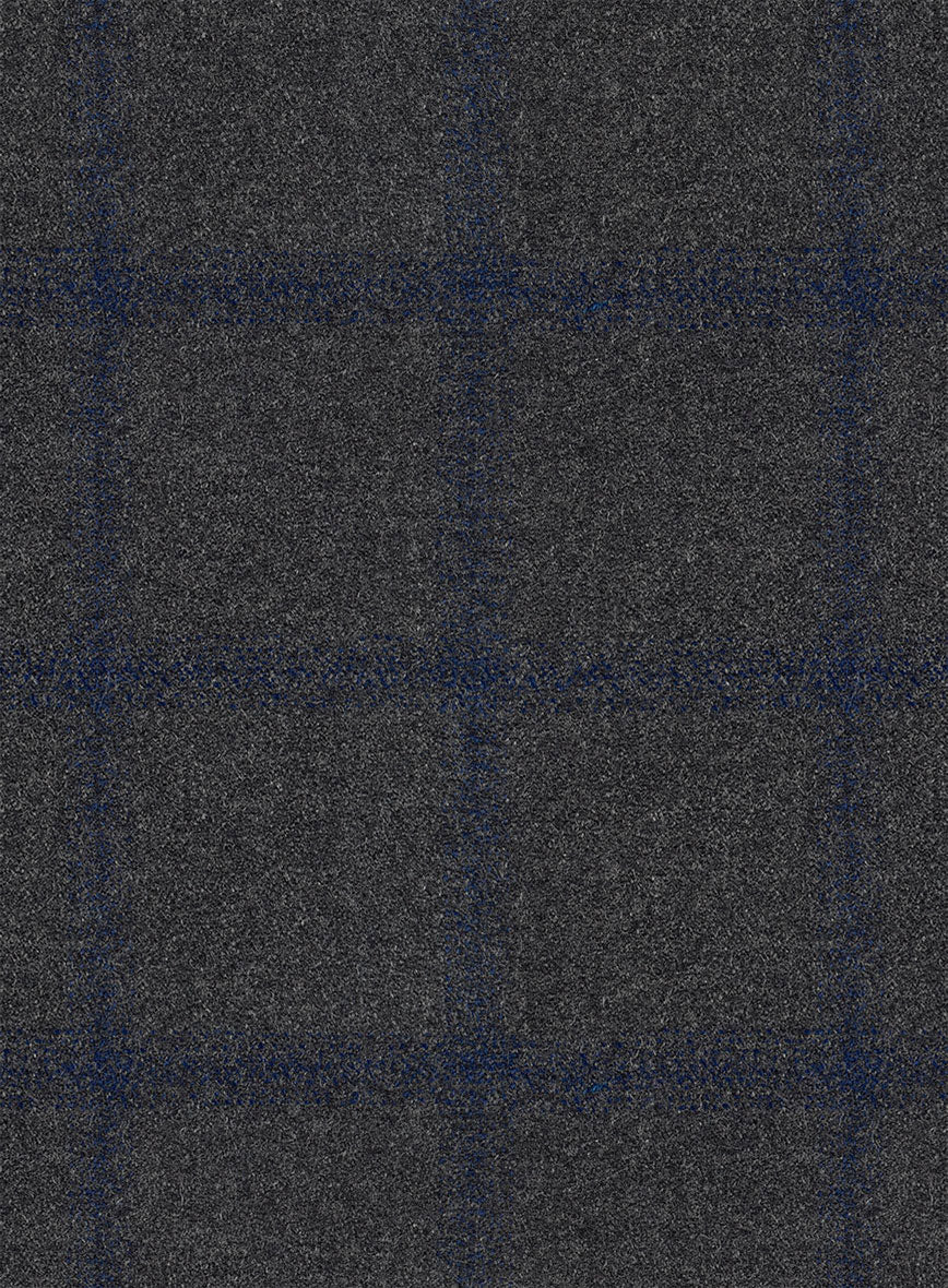Italian Jamen Gray Checks Flannel Pants - StudioSuits