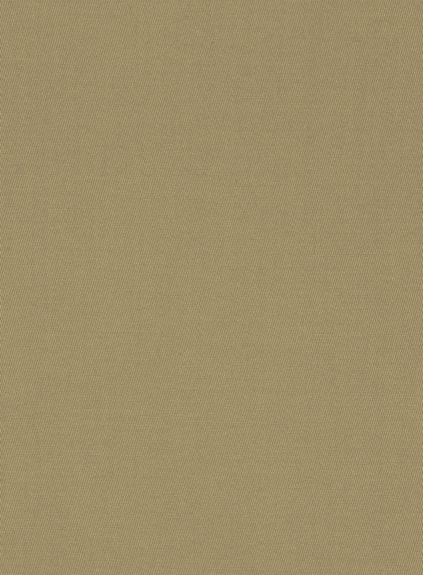 Italian Khaki Cotton Stretch Shorts - StudioSuits