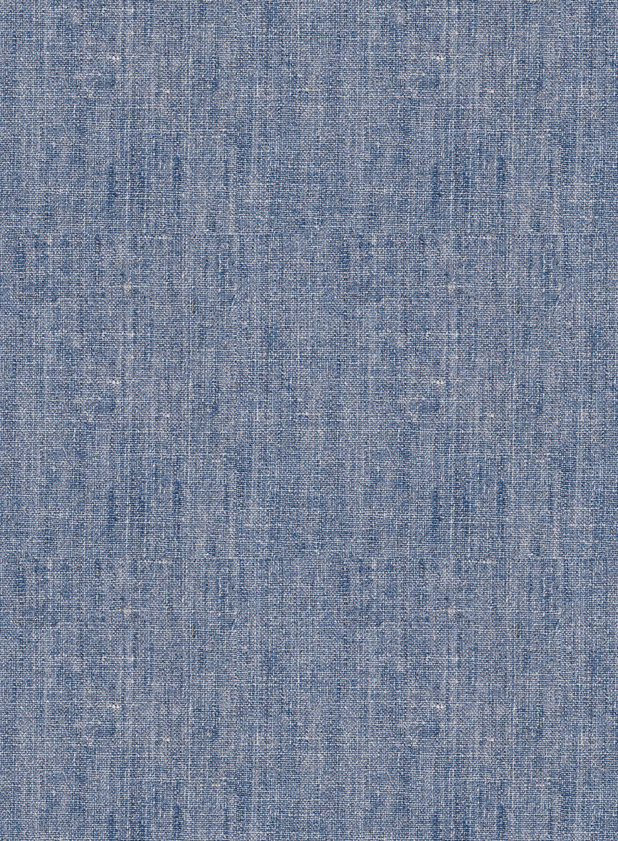 Italian Linen Artisanal Light Blue Shorts - StudioSuits