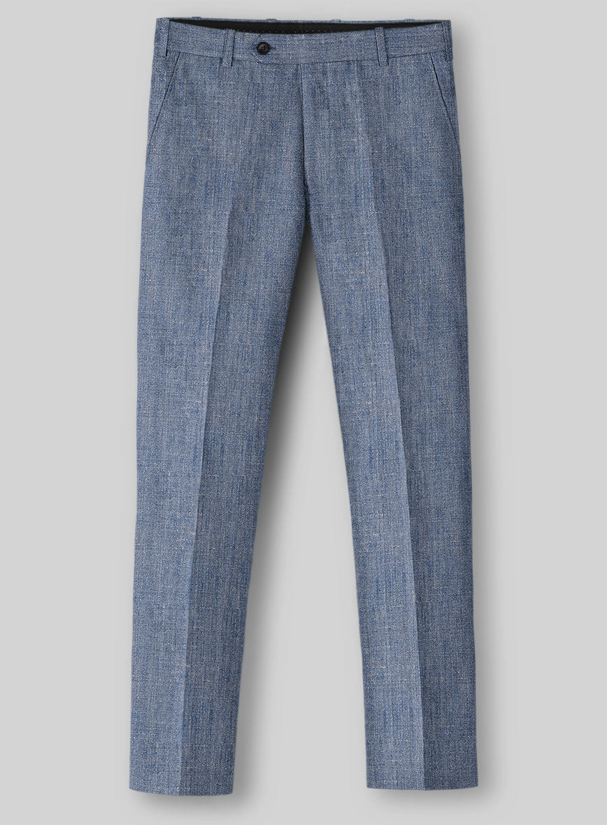 Italian Linen Artisanal Light Blue Suit - StudioSuits