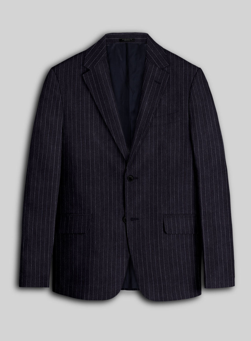 Italian Linen Lucario Stripe Jacket - StudioSuits