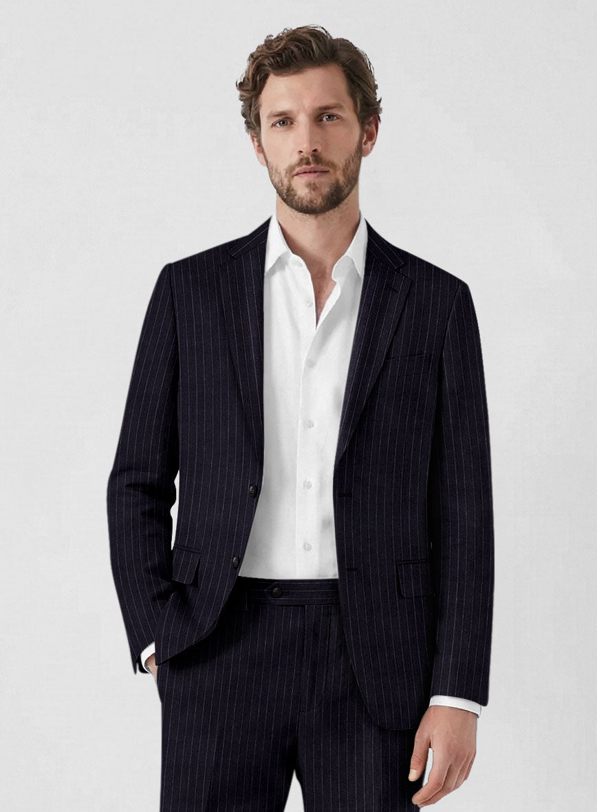 Italian Linen Lucario Stripe Jacket - StudioSuits