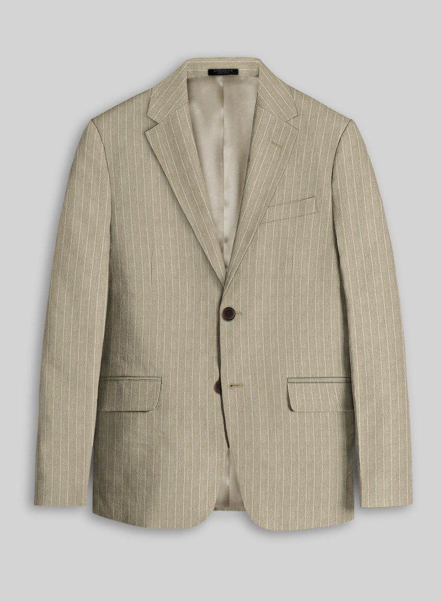 Italian Linen Sirocco Stripe Jacket - StudioSuits