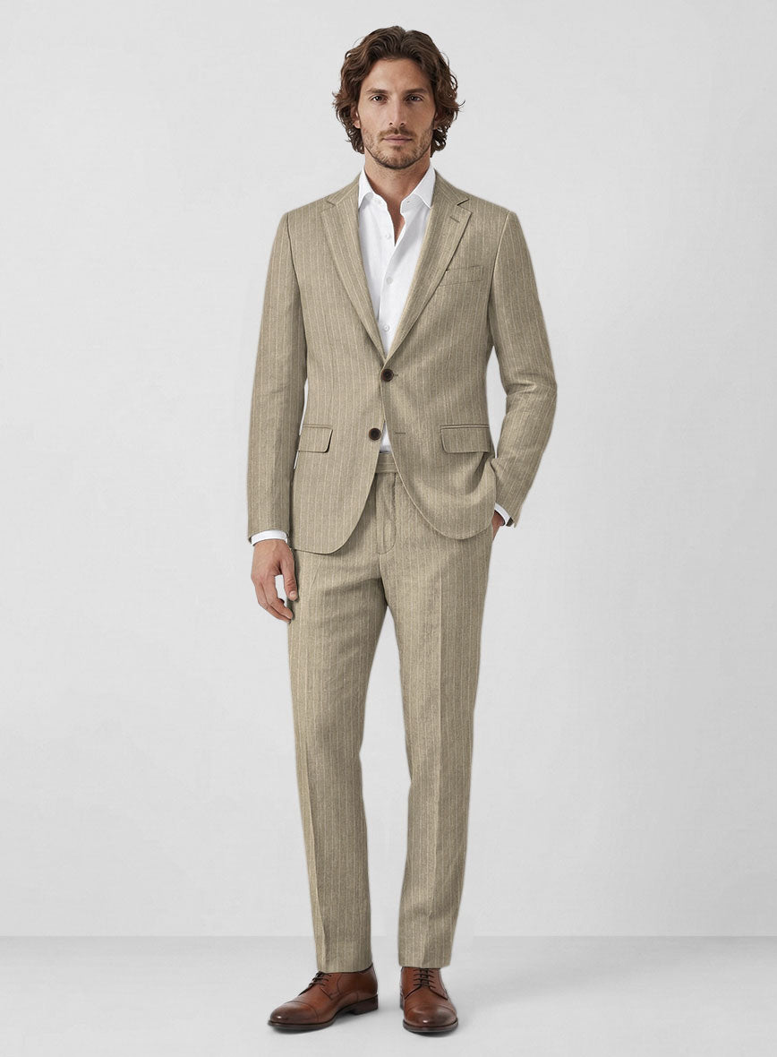 Italian Linen Sirocco Stripe Suit - StudioSuits