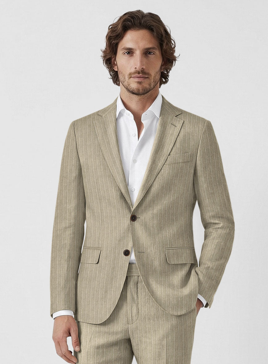 Italian Linen Sirocco Stripe Suit - StudioSuits