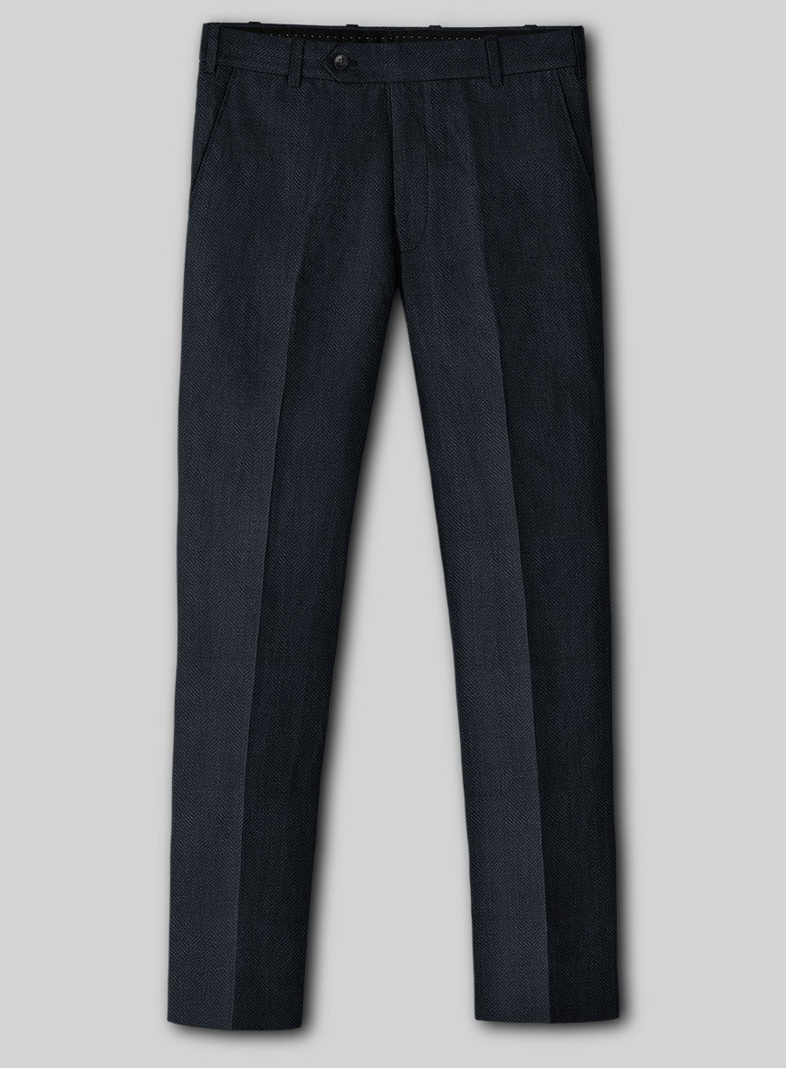 Italian Linen Vitorio Herringbone Suit - StudioSuits