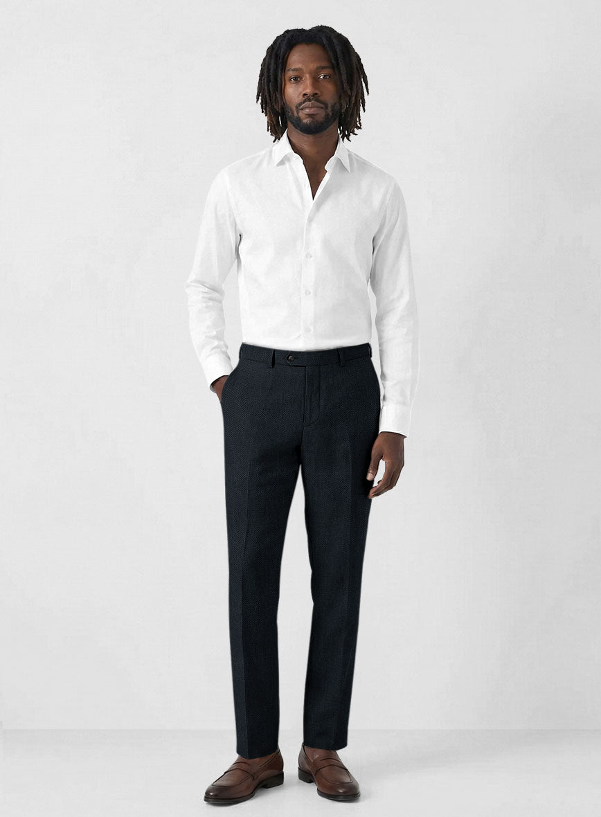 Italian Linen Vitorio Herringbone Suit - StudioSuits