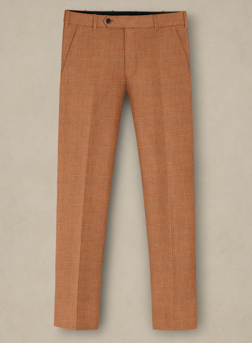 Italian Murano Tuscan Clay Wool Linen Silk Pants - StudioSuits