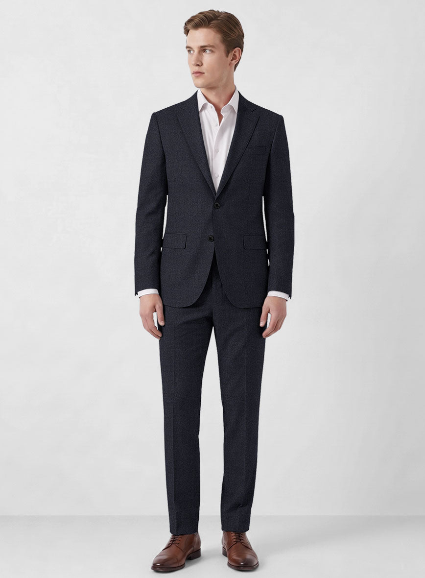 Italian Ombo Blue Birdseye Flannel Suit - StudioSuits