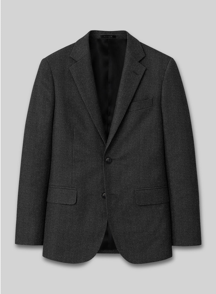 Italian Ombo Charcoal Birdseye Flannel Suit - StudioSuits