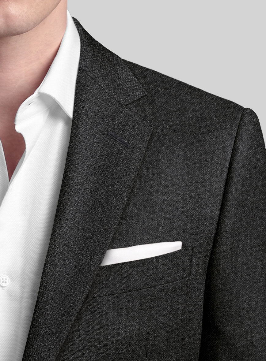 Italian Ombo Charcoal Birdseye Flannel Suit - StudioSuits