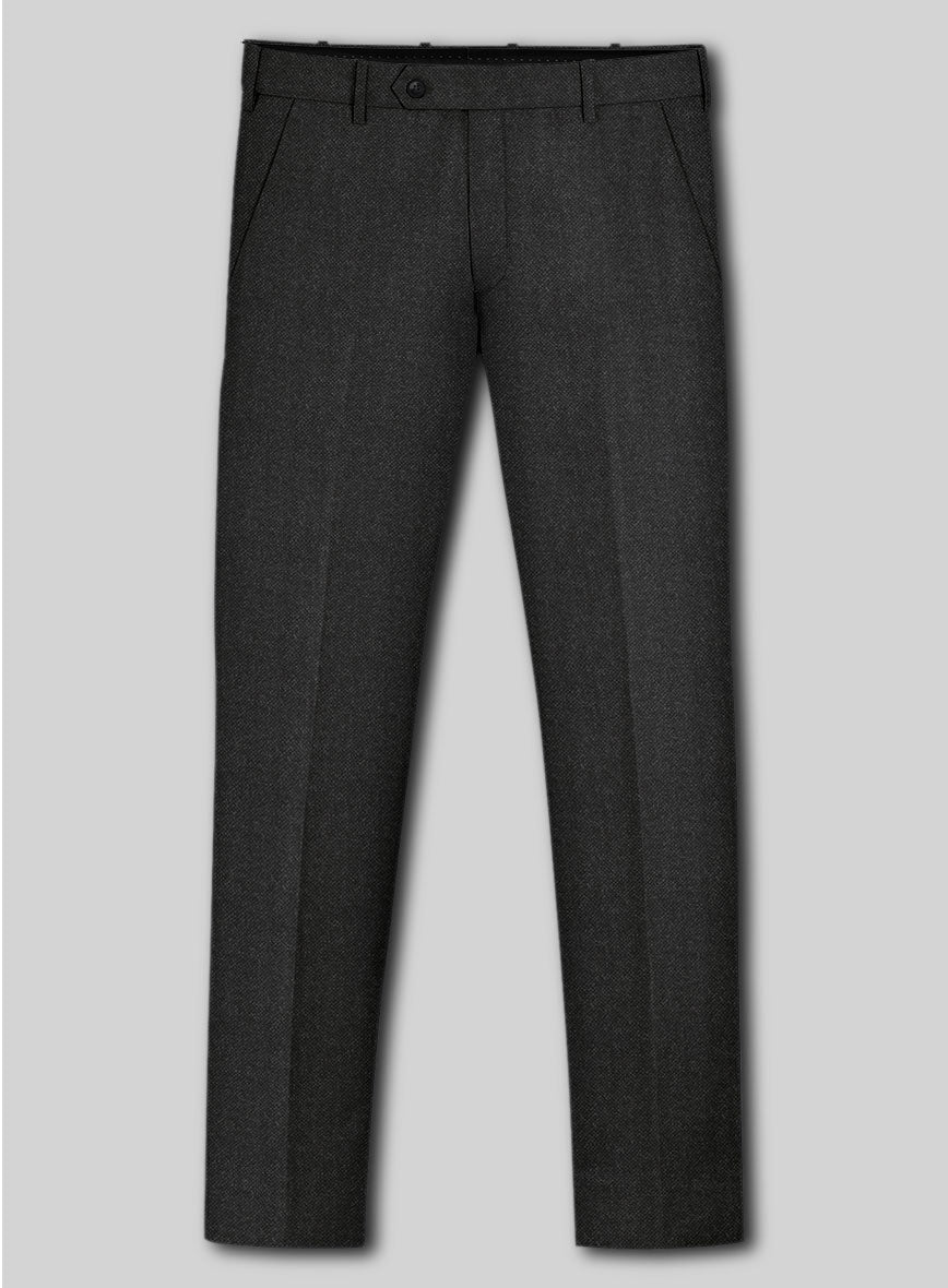 Italian Ombo Charcoal Birdseye Flannel Suit - StudioSuits