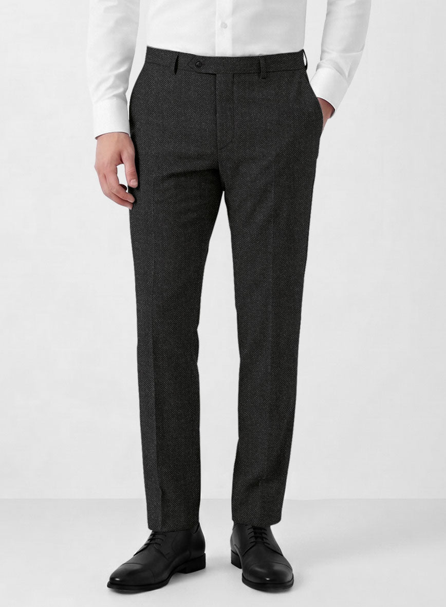 Italian Ombo Charcoal Birdseye Flannel Suit - StudioSuits