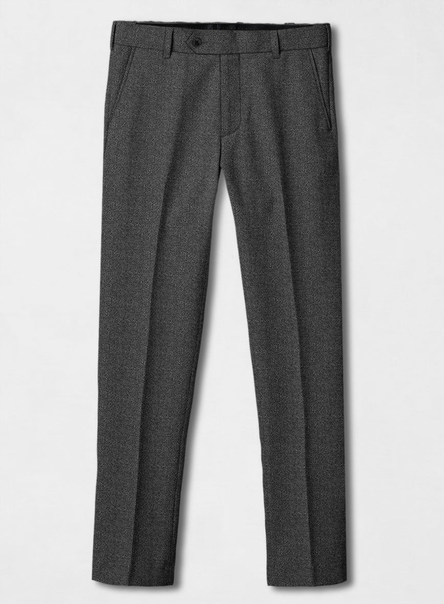 Italian Ombo Dark Gray Birdseye Flannel Suit - StudioSuits