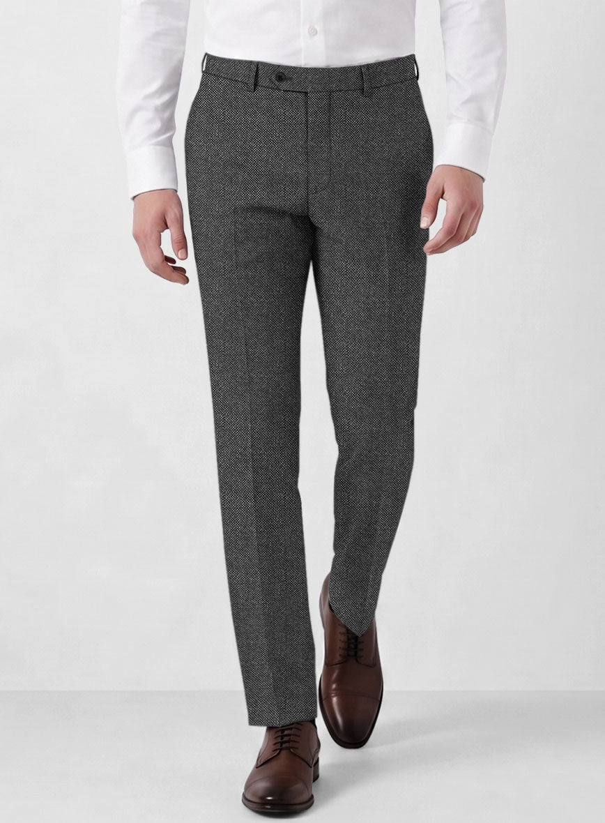 Italian Ombo Dark Gray Birdseye Flannel Suit - StudioSuits
