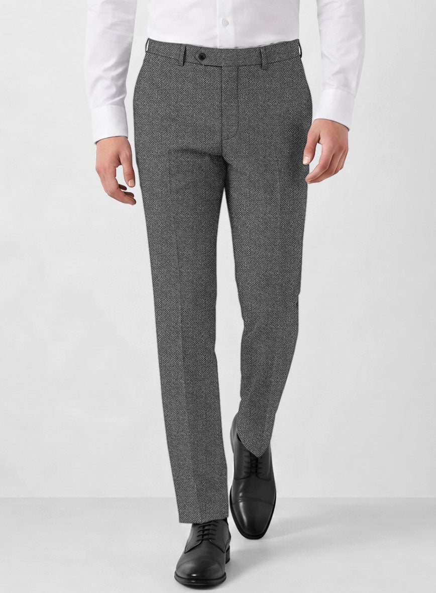 Italian Ombo Gray Birdseye Flannel Suit - StudioSuits