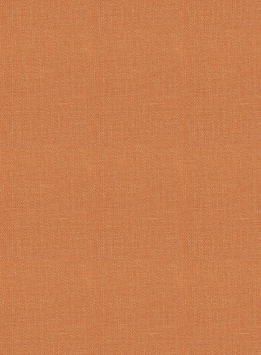 Italian Prato Orange Linen Pants - StudioSuits