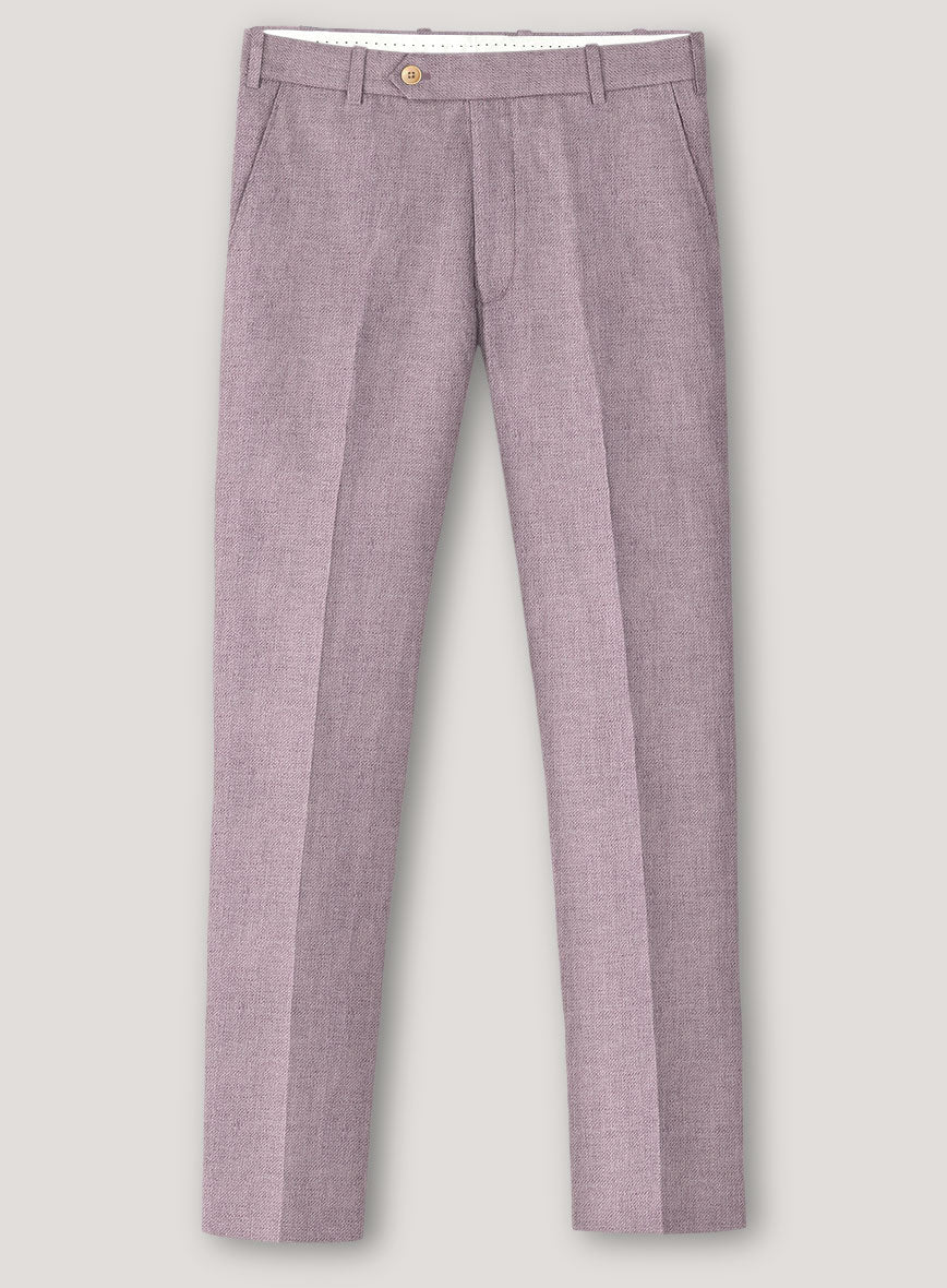 Italian Prato Orchid Mist Linen Pants - StudioSuits