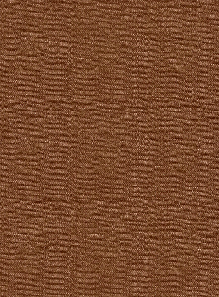 Italian Prato Rust Linen Highland Trousers - StudioSuits