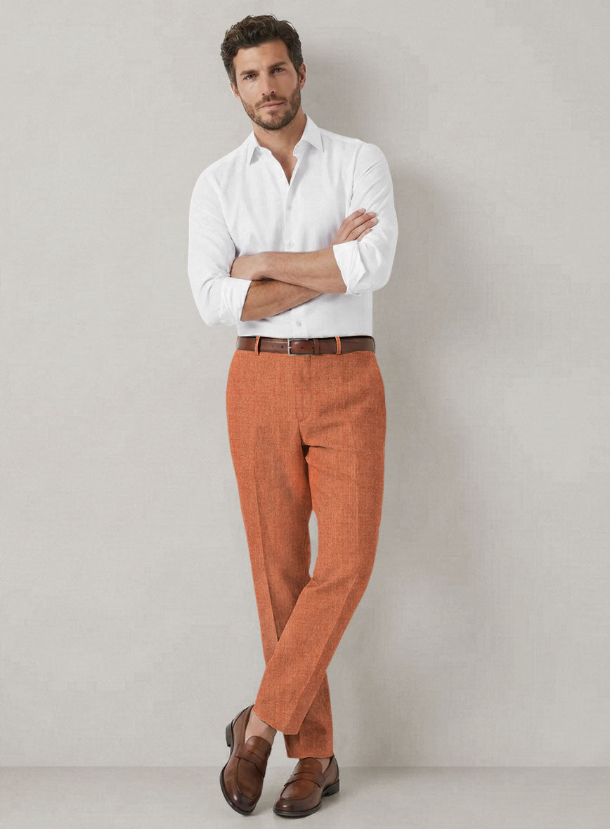 Italian Prato Terracotta Linen Suit - StudioSuits