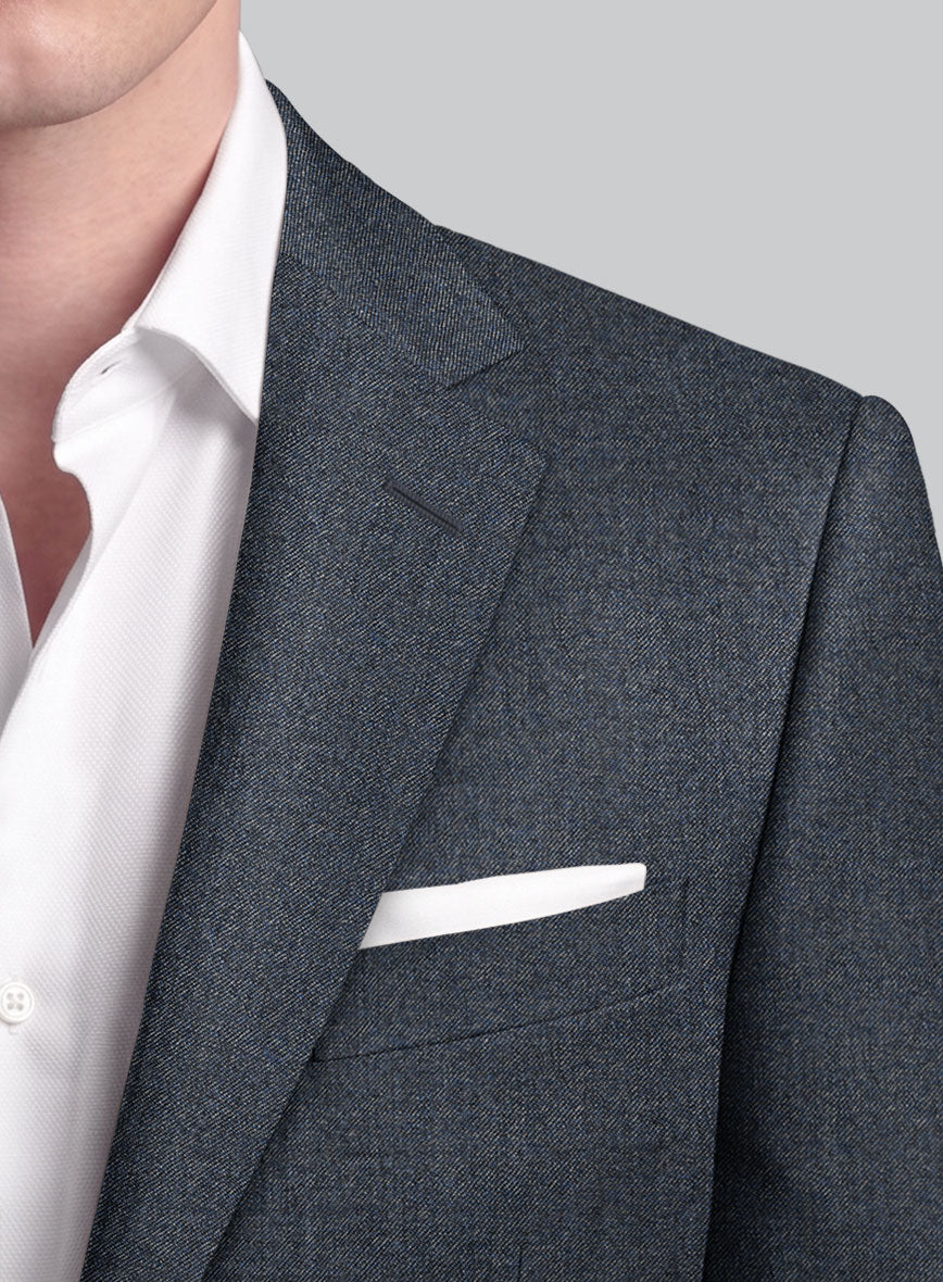 Italian Quelo Blue Twill Flannel Suit - StudioSuits