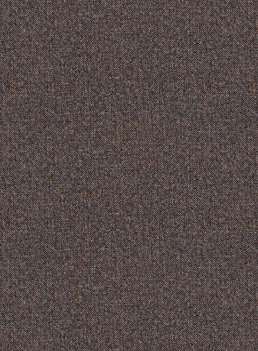 Italian Quelo Brown Twill Flannel Pants - StudioSuits