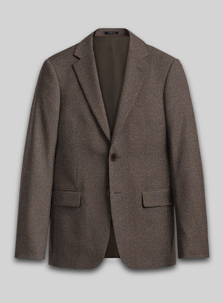 Italian Quelo Brown Twill Flannel Suit - StudioSuits
