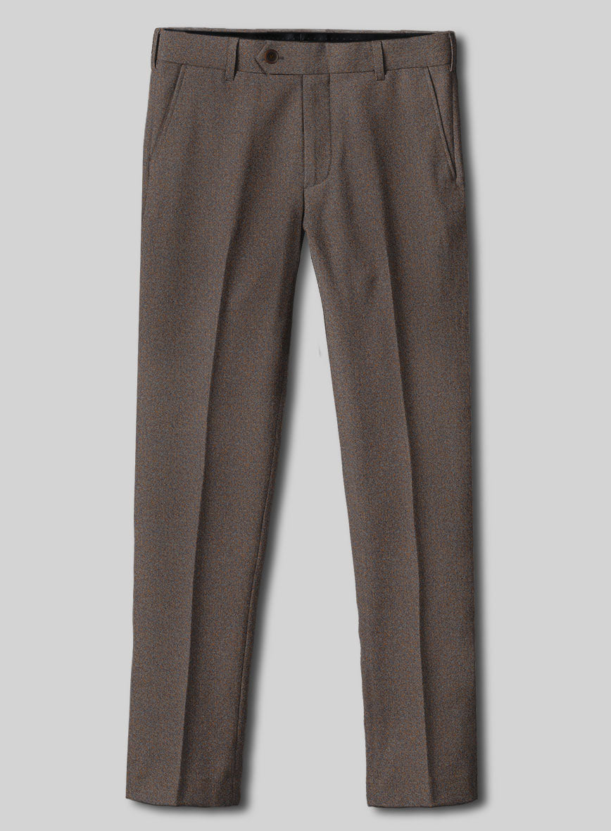 Italian Quelo Brown Twill Flannel Suit - StudioSuits