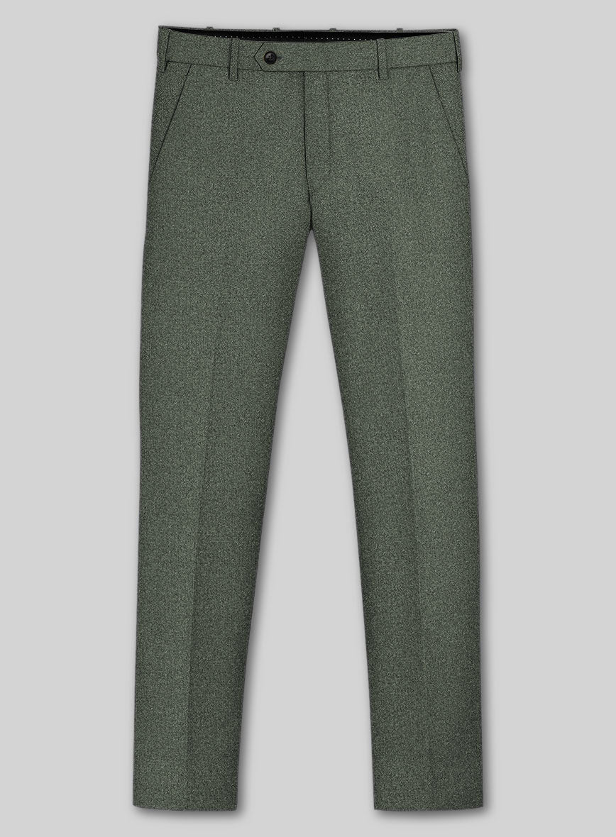 Italian Quelo Green Twill Flannel Suit - StudioSuits