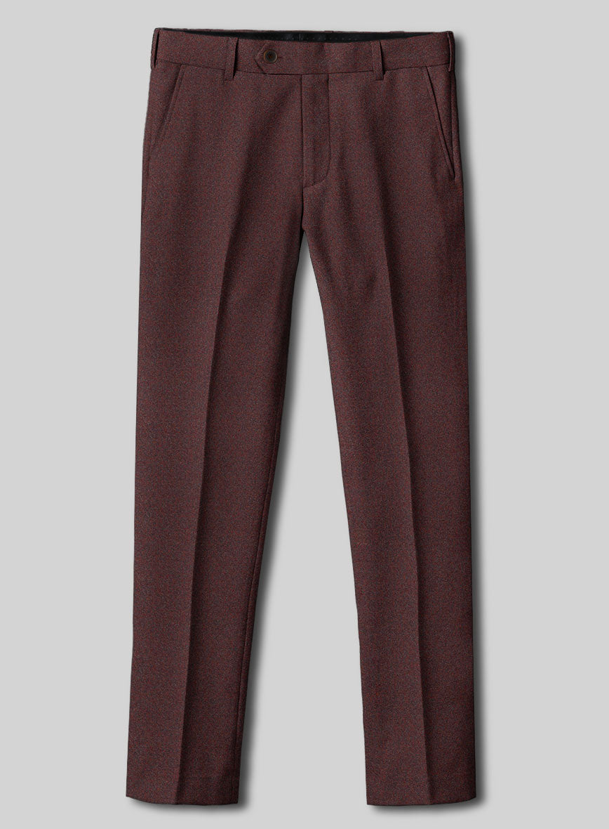 Italian Quelo Wine Twill Flannel Suit - StudioSuits
