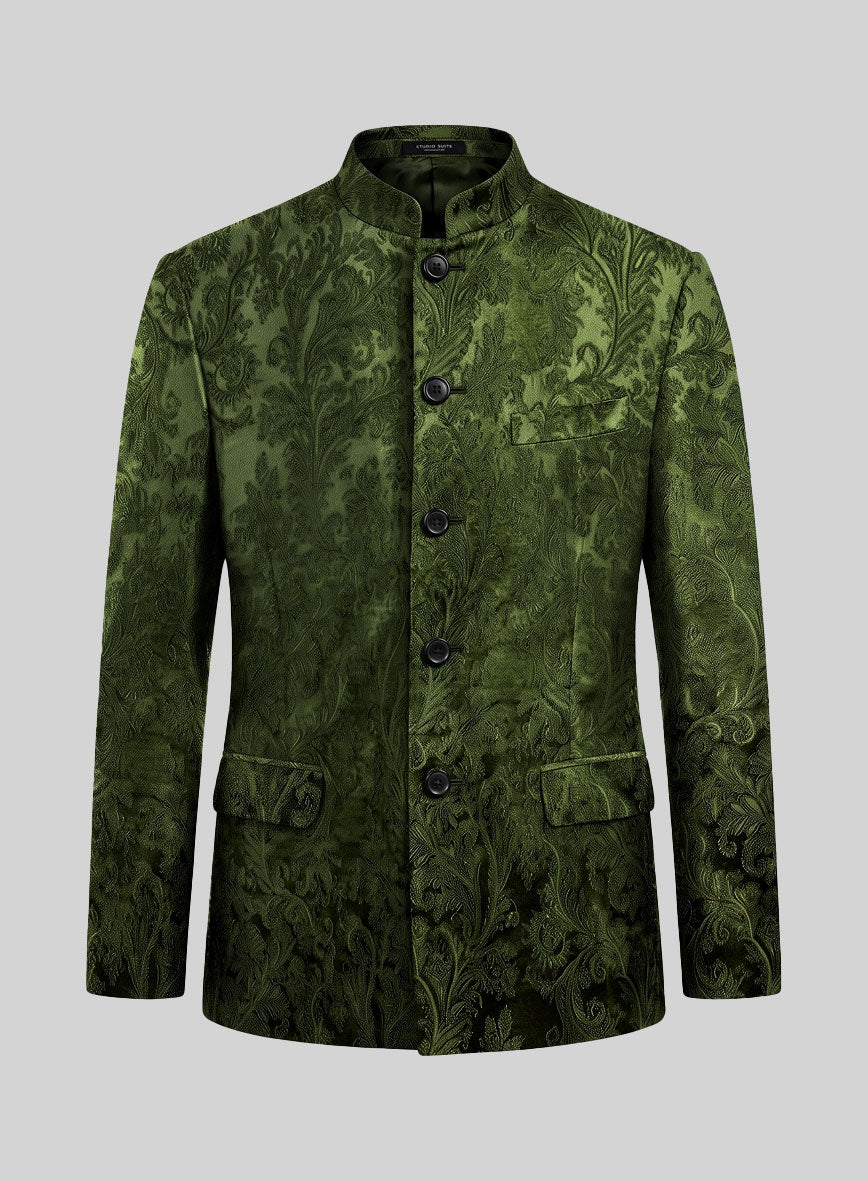 Italian Silk Ranci Nehru Jacket - StudioSuits