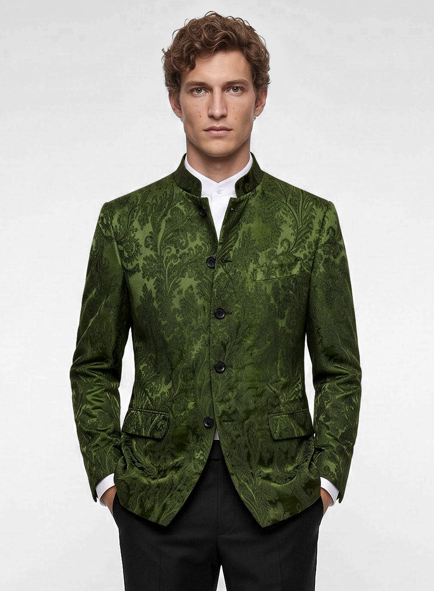 Italian Silk Ranci Nehru Jacket - StudioSuits