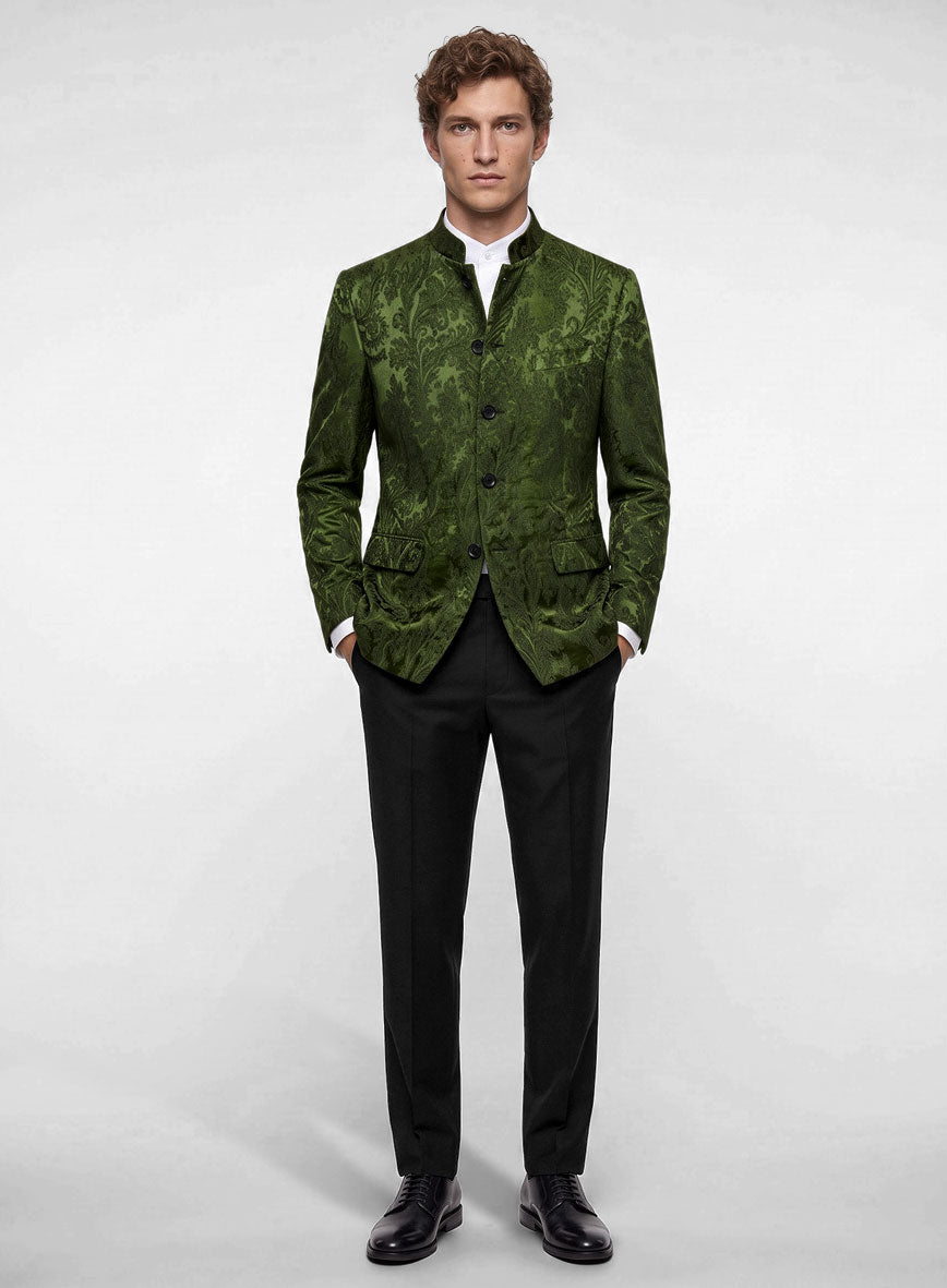 Italian Silk Ranci Nehru Jacket - StudioSuits