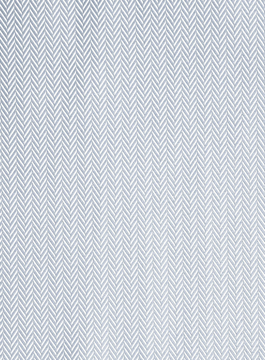 Italian Sky Blue Herringbone Shirt - StudioSuits