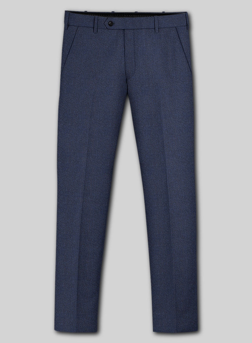 Italian Tavi Blue Nailhead Flannel Pants - StudioSuits
