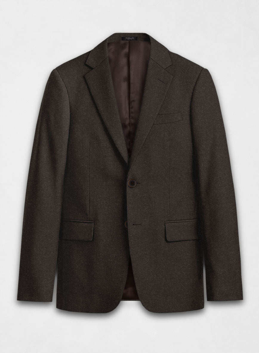 Italian Turna Brown Flannel Jacket - StudioSuits
