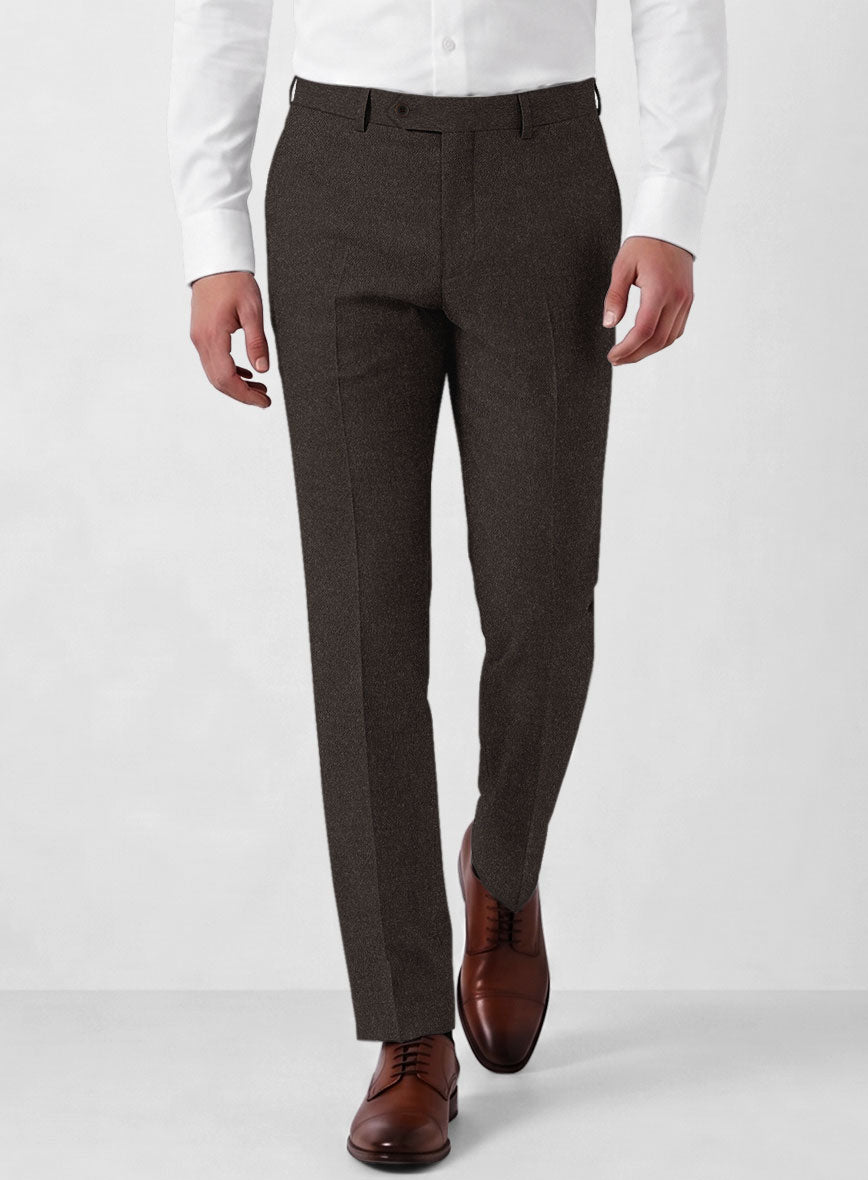 Italian Turna Brown Flannel Suit - StudioSuits