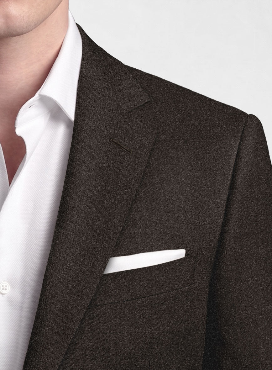 Italian Turna Brown Flannel Suit - StudioSuits