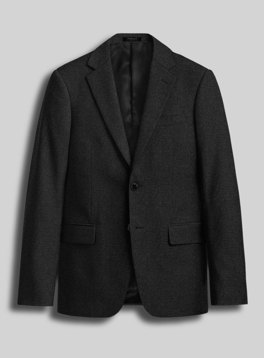 Italian Turna Charcoal Flannel Jacket - StudioSuits