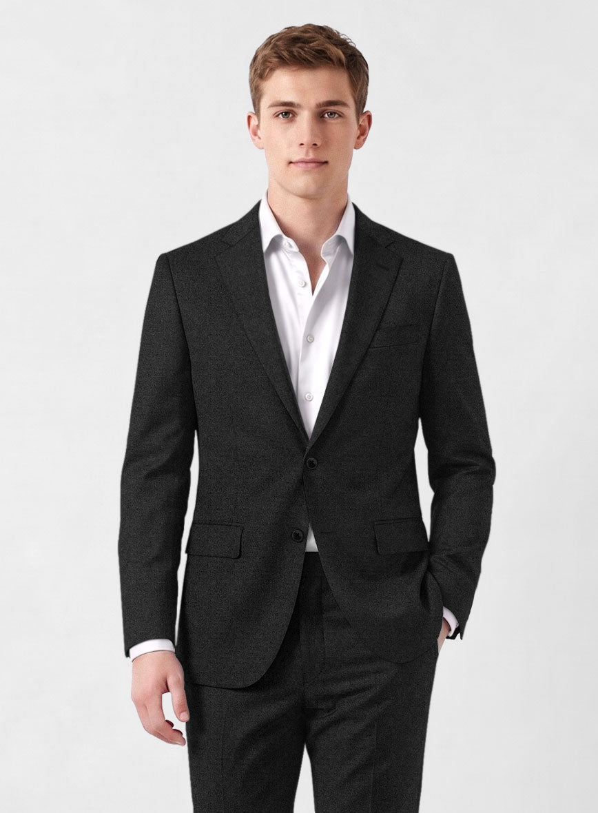 Italian Turna Charcoal Flannel Jacket - StudioSuits