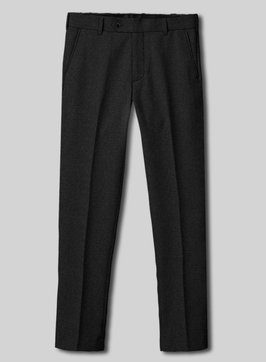 Italian Turna Charcoal Flannel Suit - StudioSuits