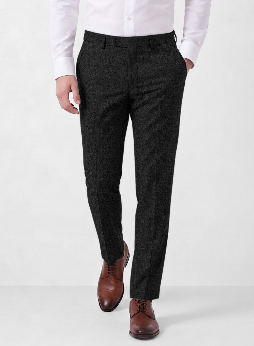 Italian Turna Charcoal Flannel Suit - StudioSuits