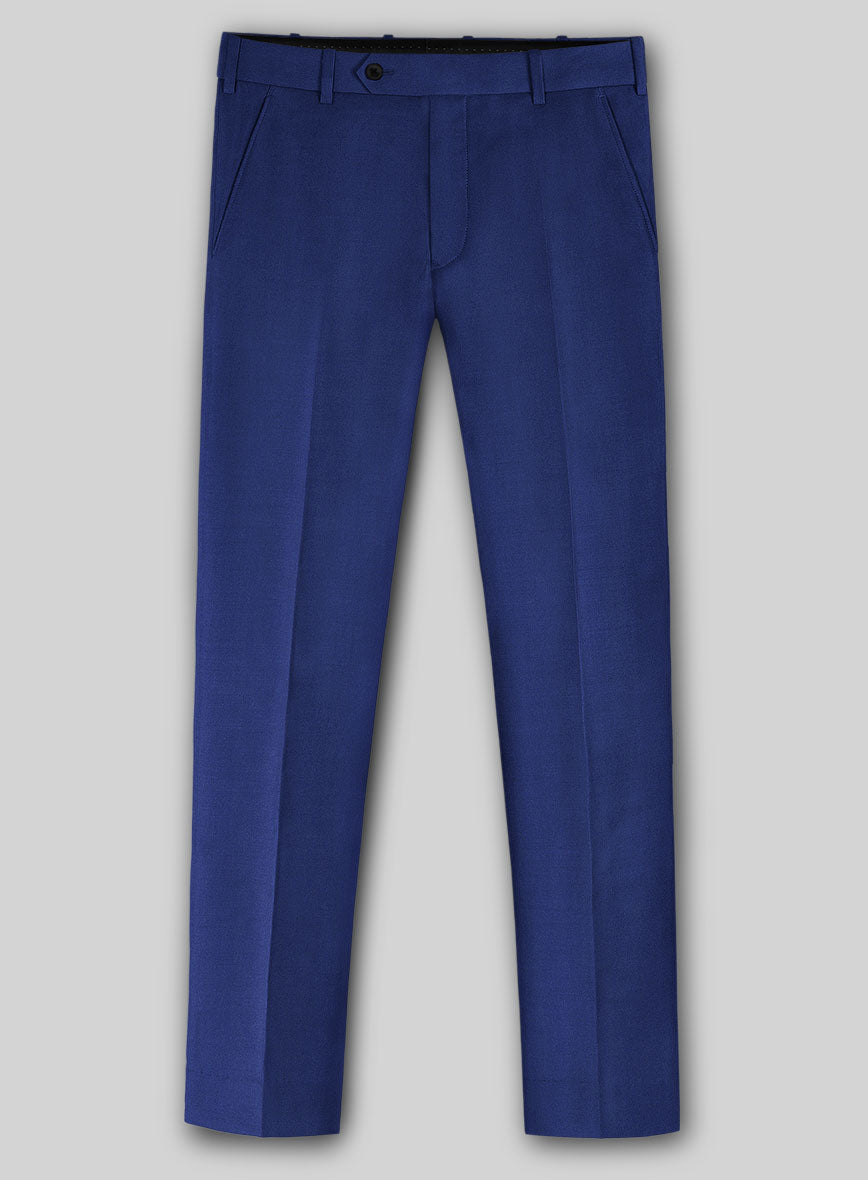 Italian Turna Cobalt Blue Flannel Pants - StudioSuits