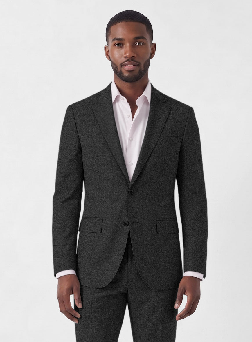 Italian Turna Dark Gray Flannel Suit - StudioSuits